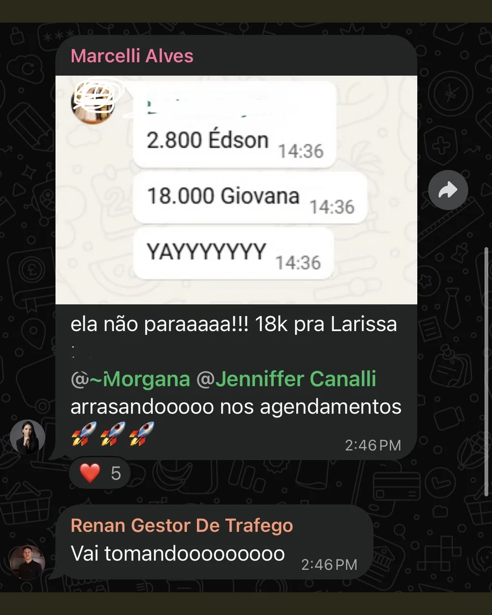 Depoimento de aluna do Código Full Face